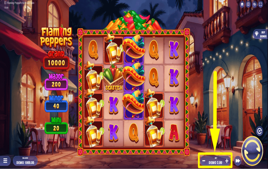 Flaming Peppers Hold and Spin СДЕЛАЙТЕ СТАВКУ.