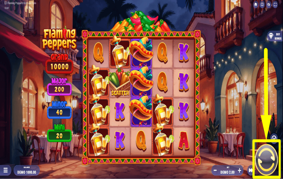 Flaming Peppers Hold and Spin ГОНЯЙТЕСЬ ЗА НАГРАДАМИ.