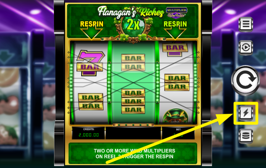 Flanagans Riches Multiplier Retro Roller CHANGER LA VITESSE.