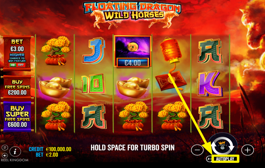 Floating Dragon Wild Horses FAITES TOURNER LES BOBINES AUTOMATIQUEMENT.