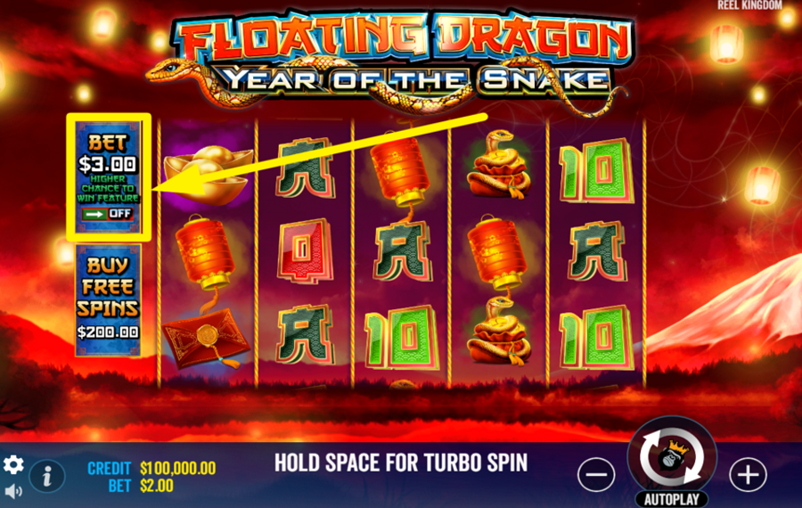 Floating Dragon Year of the Snake BOOST YOUR WINNING ODDS.