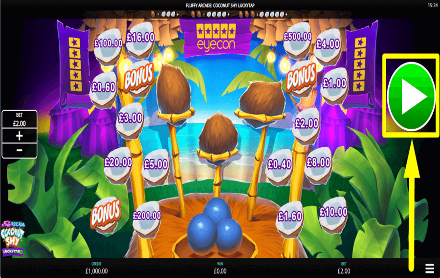 Fluffy Arcade Coconut Shy LuckyTap VISEZ LES PRIX.
