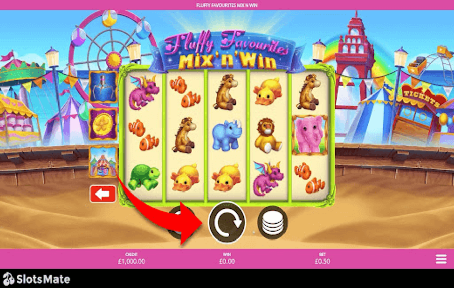 Fluffy Favourites Mix n Win Click on the “Spin” button