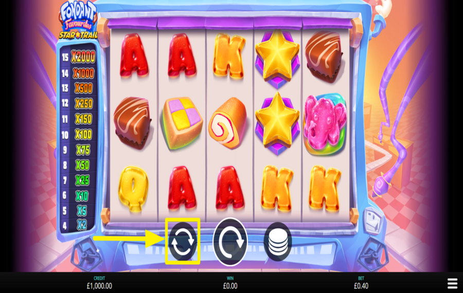 Fondant Favourites Star Trail EMPLOY THE AUTOMATIC SPIN.