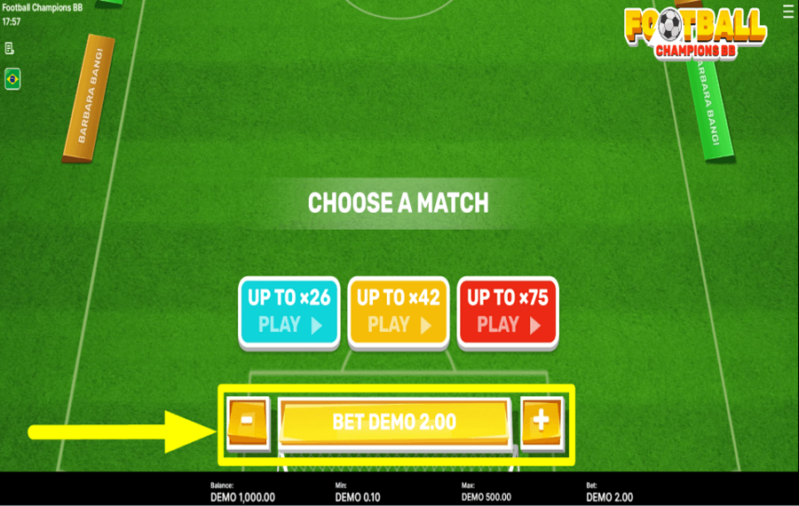 Football Champions BB PLEDGE YOUR CREDITS.