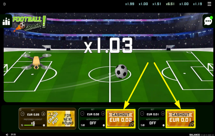 Football Crash СОХРАНИТЕ СВОЙ ВЫИГРЫШ.