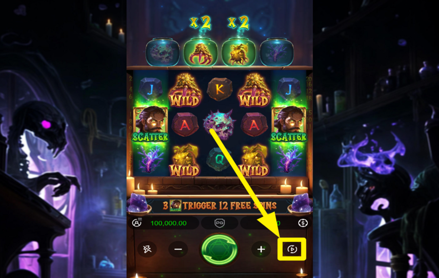 Forbidden Alchemy CHOOSE AUTOMATIC SPINNING.