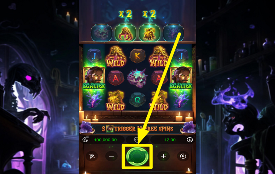 Forbidden Alchemy SPIN THE REELS.