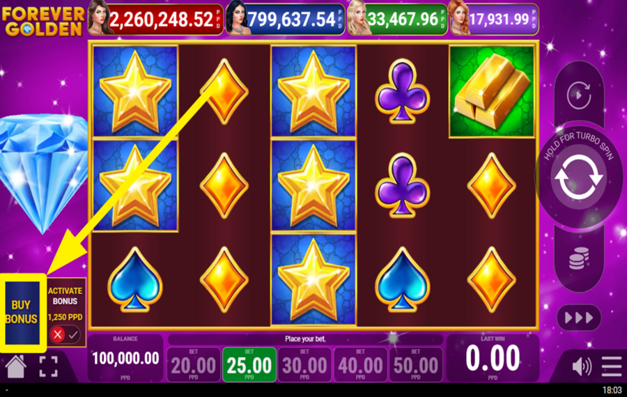 Forever Golden КУПИТЬ БЕСПЛАТНЫЕ ВРАЩЕНИЯ.