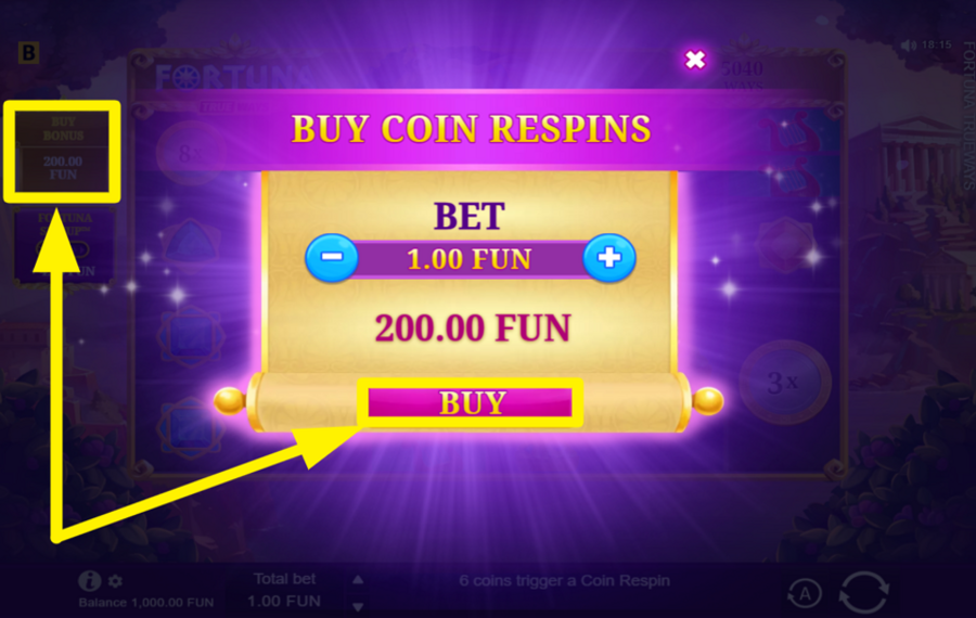 Fortuna Trueways DÉBLOQUEZ DES TOURS BONUS.