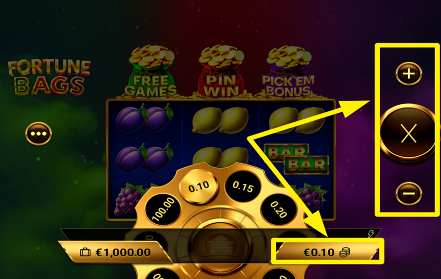 Fortune Bags SCEGLI L'IMPORTO DELLA TUA SCOMMESSA.