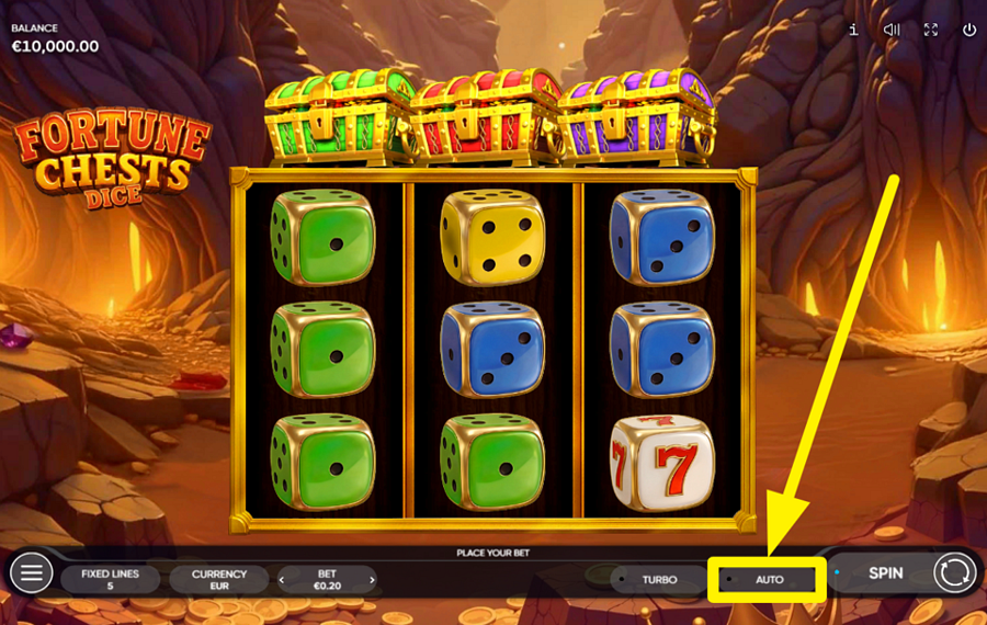 Fortune Chests Dice CHOOSE AUTOMATIC PLAY.