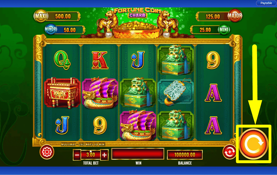 Fortune Coin Charm INIZIA A GIOCARE D'AZZARDO.