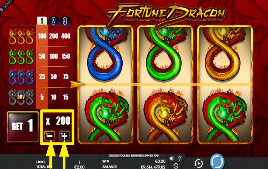Fortune Dragon REGOLARE IL MOLTIPLICATORE.