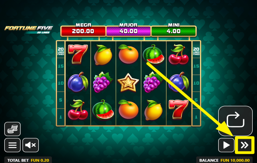 Fortune Five 20 Lines BRINGEN SIE MEHR SPIELQUALITÄT INS SPIEL.