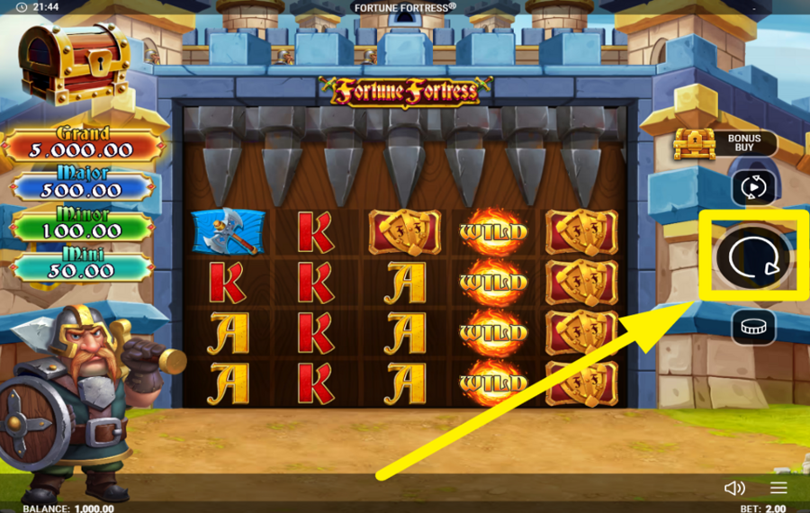 Fortune Fortress ВРАЩАЙТЕ БАРАБАНЫ.