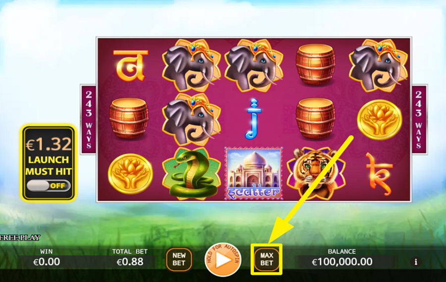 Fortune Ganesha VIP ВЫБЕРИТЕ МАКСИМАЛЬНУЮ СУММУ СТАВКИ.