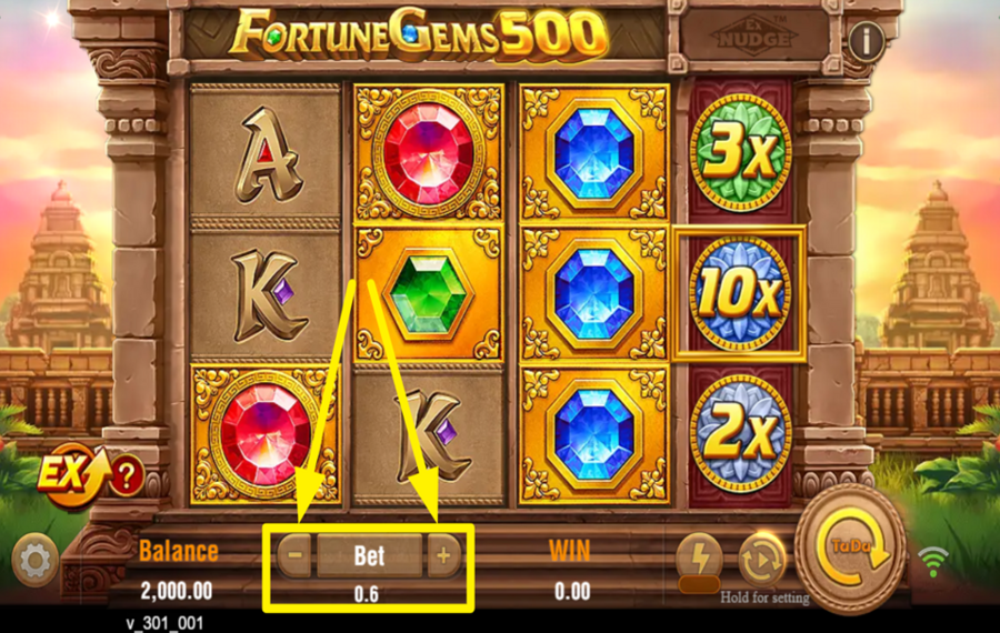 Fortune Gems 500 DECIDE ON YOUR WAGER.