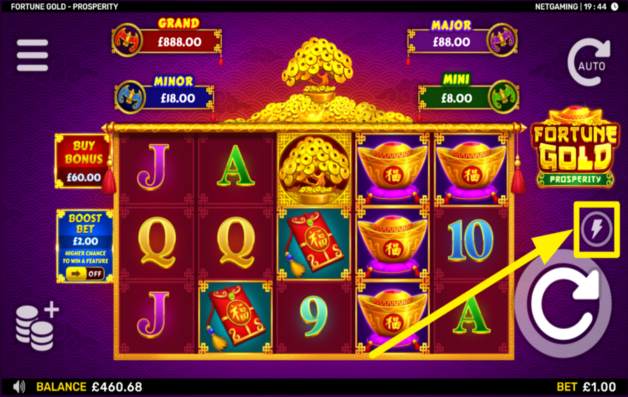 Fortune Gold Prosperity TURN ON TURBO MODE.