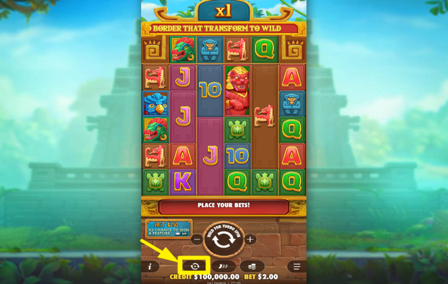 Fortune of Aztec USE AUTOMATED SPINS.