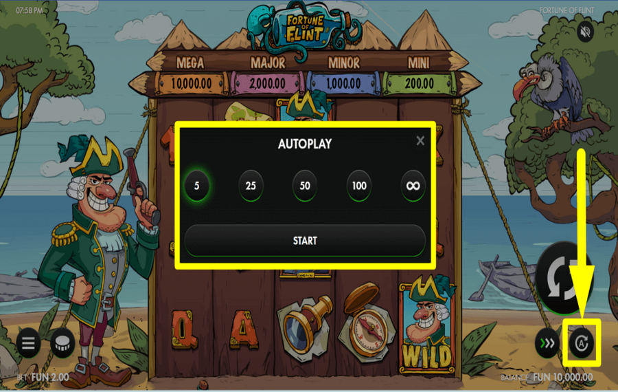 Fortune of Flint SPIN AUTOMATICALLY.