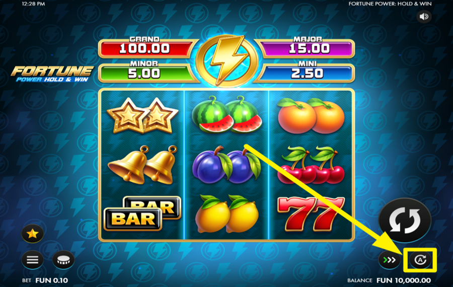 Fortune Power Hold and Win USE AUTOMATED SPINS.