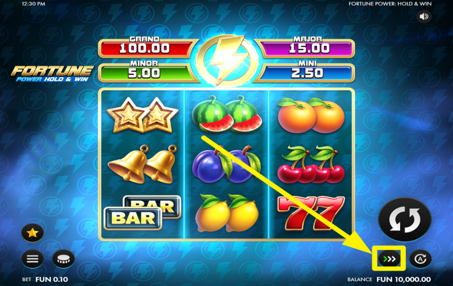 Fortune Power Hold and Win ACCELERATE THE SPINS.