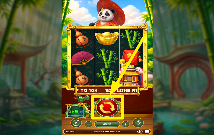 Fortune Tao Panda リールを回せ。