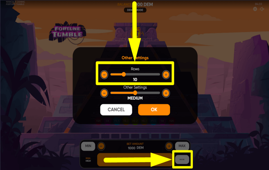 Fortune Tumble ВЫБЕРИТЕ СТРОКИ.