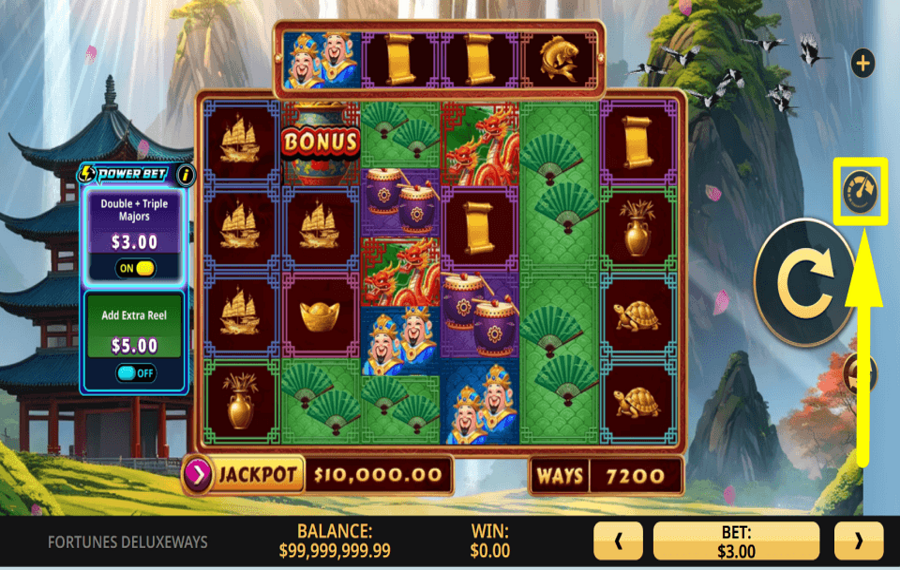 Fortunes DeluxeWays ACCÉLÉRER LE JEU.