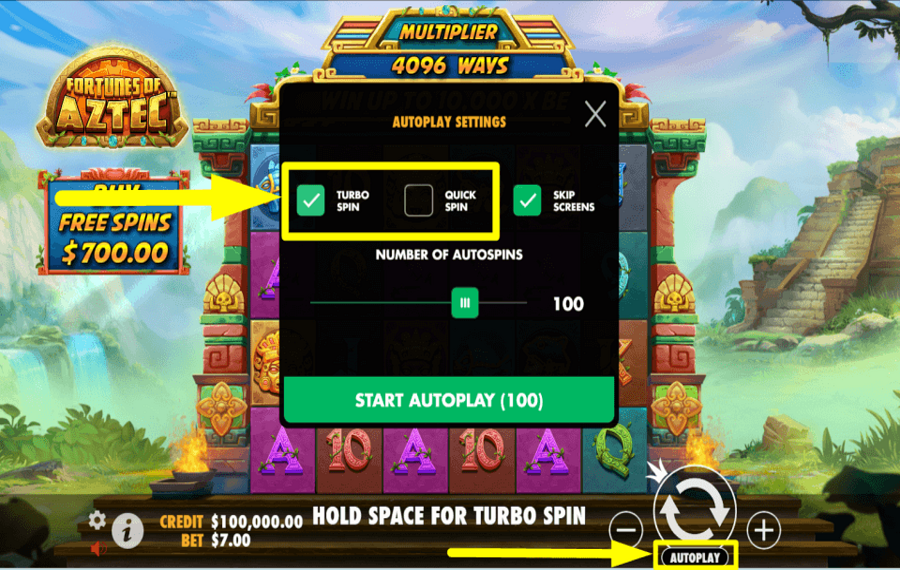 Fortunes Of Aztec ACCELERATE EACH SPIN.