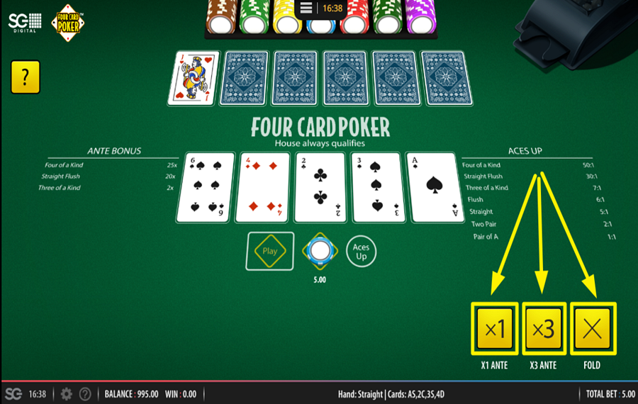 Four Card Poker by Light And Wonder | Play for Free