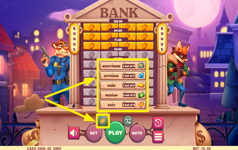 Fox Job IMPOSTA UN LIVELLO DI DIFFICOLTÀ.