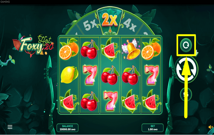 Foxy Hot 20 AUTOMATISCH DREHEN.