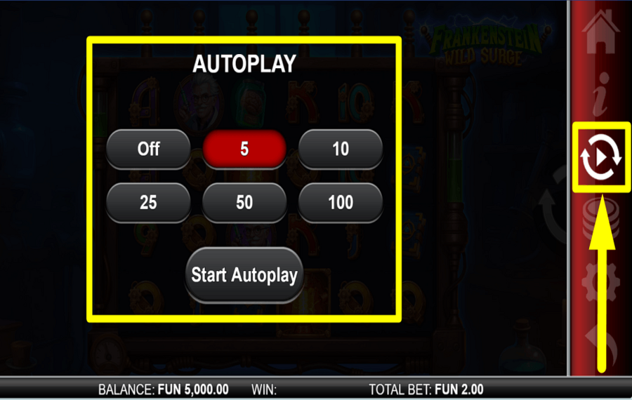 Frankenstein Wild Surge ACTIVER LA LECTURE AUTOMATIQUE.