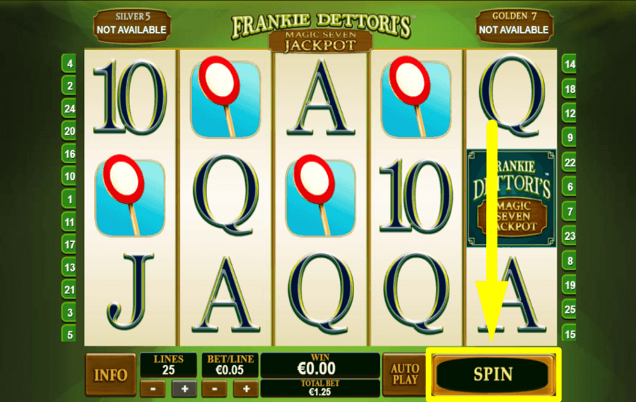 Frankie Dettoris Magic 7 JP CLICK THE “SPIN” BUTTON.