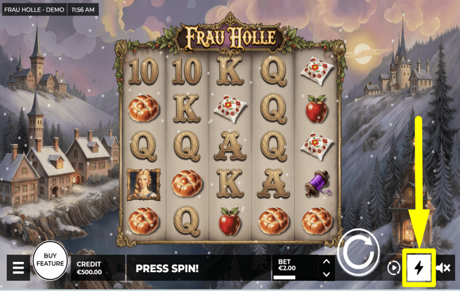 Frau Holle ACCELERA IL GIOCO.