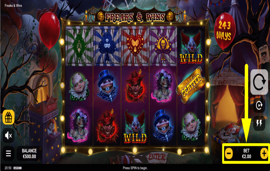 Freaks and Wins ВЫБЕРИТЕ СТАВКУ.