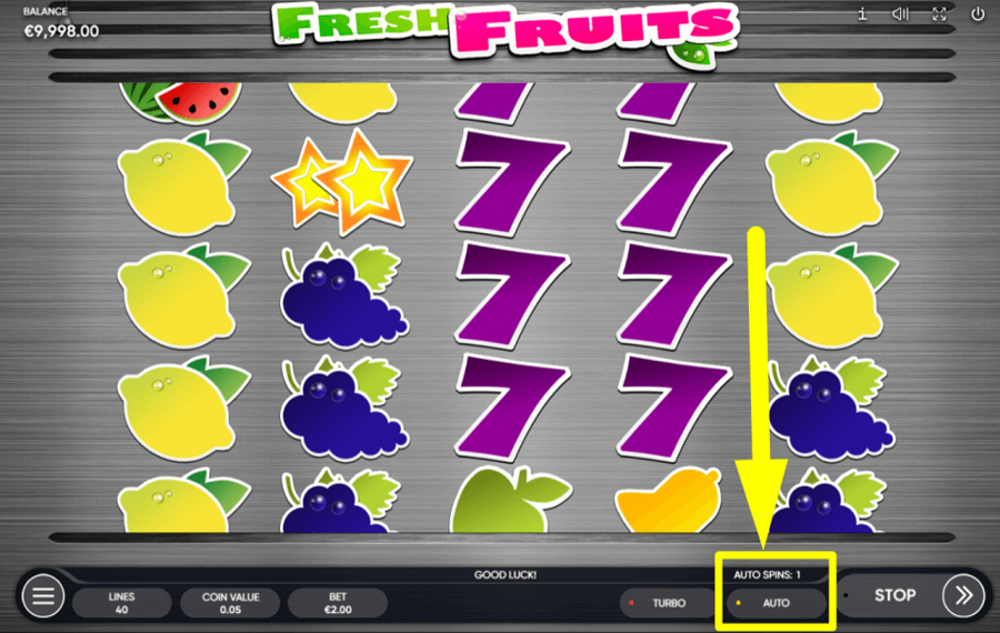 Fresh Fruits VERWENDEN SIE „AUTO“-SPINS.