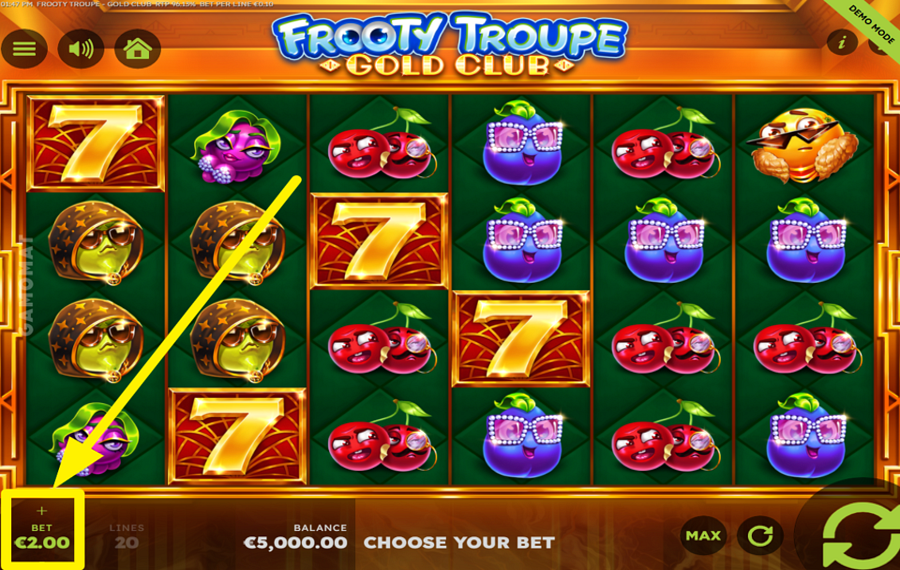 Frooty Troupe Gold Club PASSEN SIE IHREN EINSATZ AN.