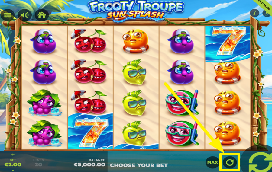 Frooty Troupe Sun Splash UTILISEZ LA FONCTION DE LECTURE AUTOMATIQUE.