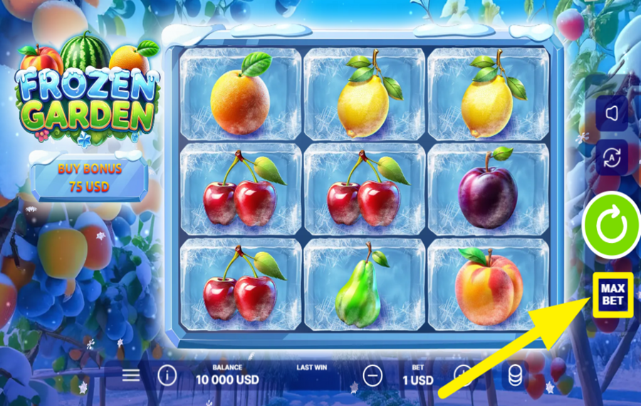 Frozen Garden SET THE MAXIMUM STAKE.