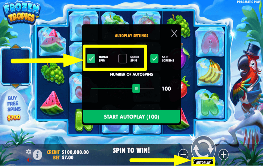 Frozen Tropics SPEED UP THE GAME.