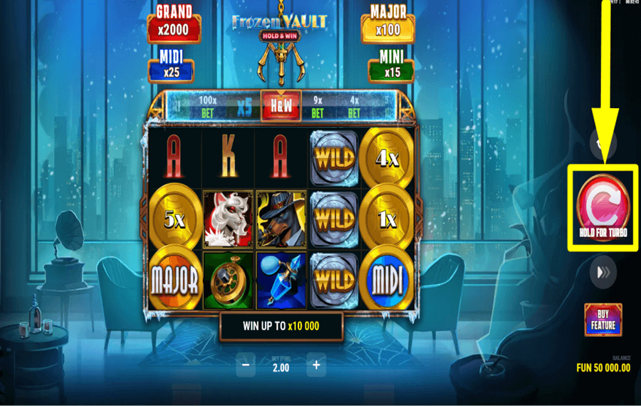 Frozen Vault Hold and Win Крутите колесо и получайте награды.