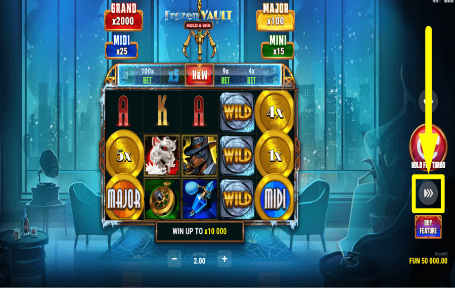 Frozen Vault Hold and Win Ускорьте темп.