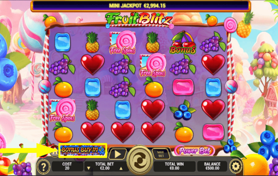 Fruit Blitz PAYER DES BONUS.