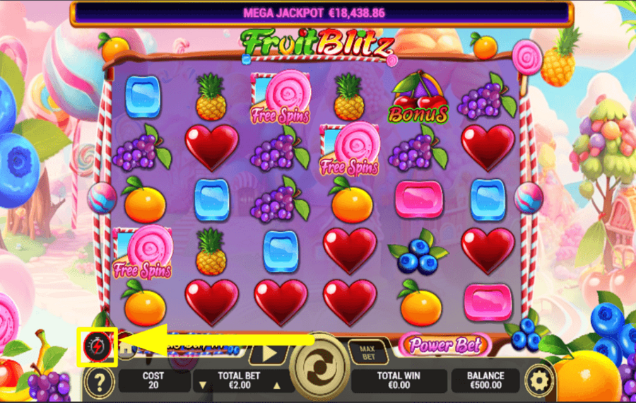 Fruit Blitz ACTIVER LA JEU RAPIDE.