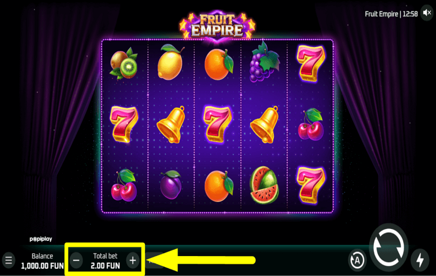 Fruit Empire ВЫБЕРИТЕ СТАВКУ.