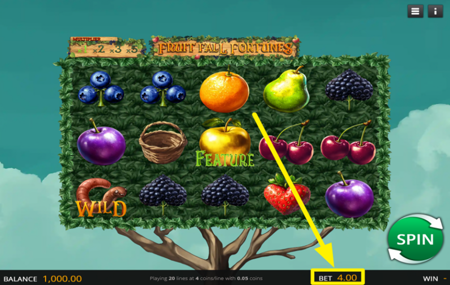 Fruit Fall Fortunes PASSEN SIE IHREN EINSATZ AN.