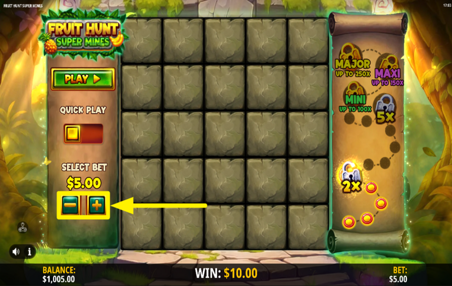 Fruit Hunt Super Mines СДЕЛАЙТЕ СТАВКУ.